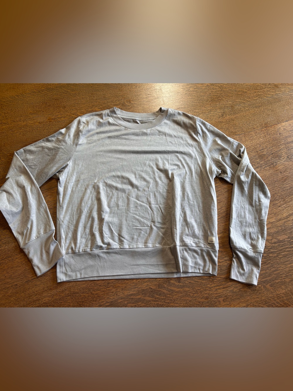 Vuori Light Gray Day Dream Crew Long-Sleeve